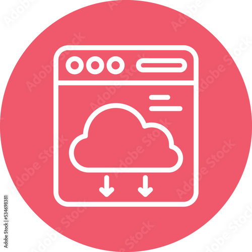 Database hosting Vector Icon
