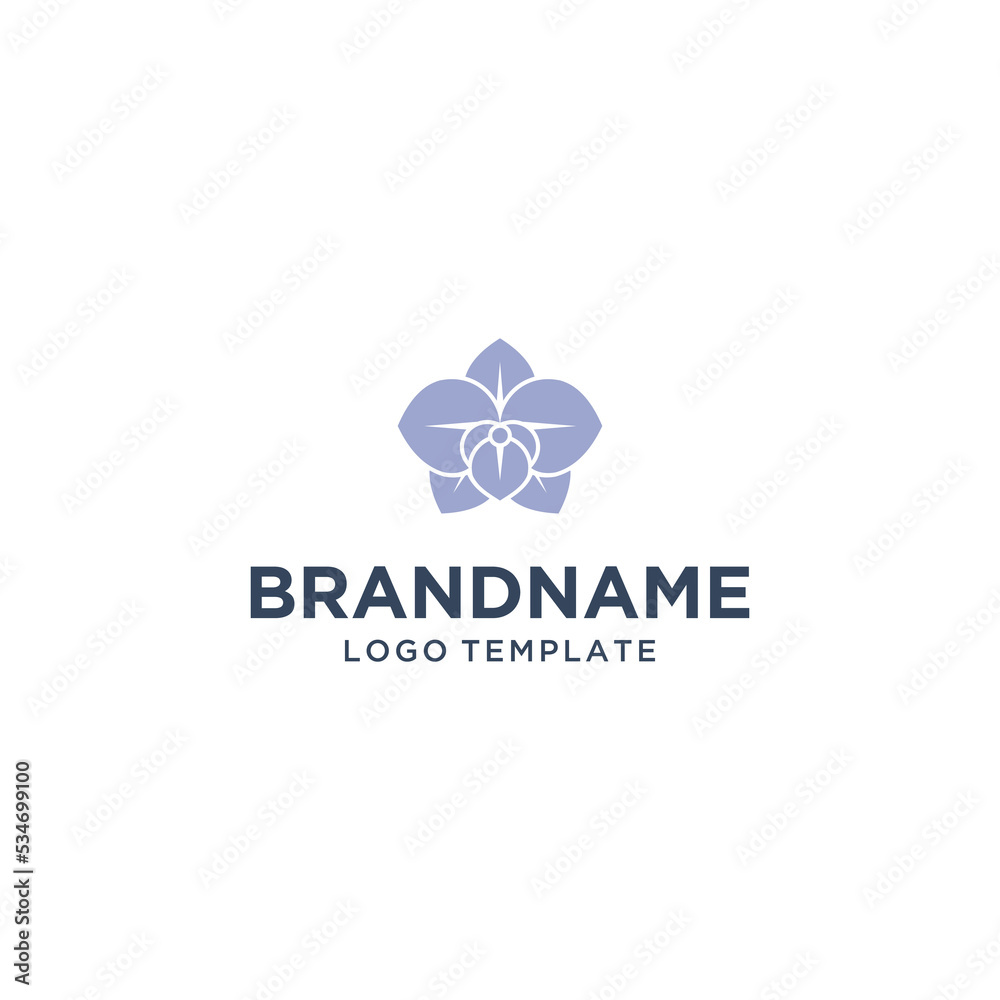 Orchid Logo Vector Abstract Simple Business