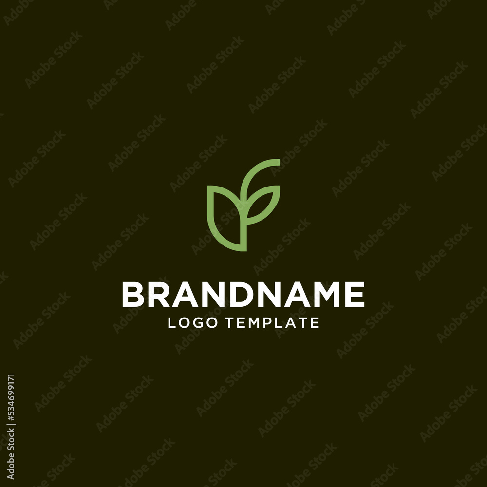 Simple Leaf With Letter F logo Vector Modern Simple Leaf With Letter F logo Vector Modern