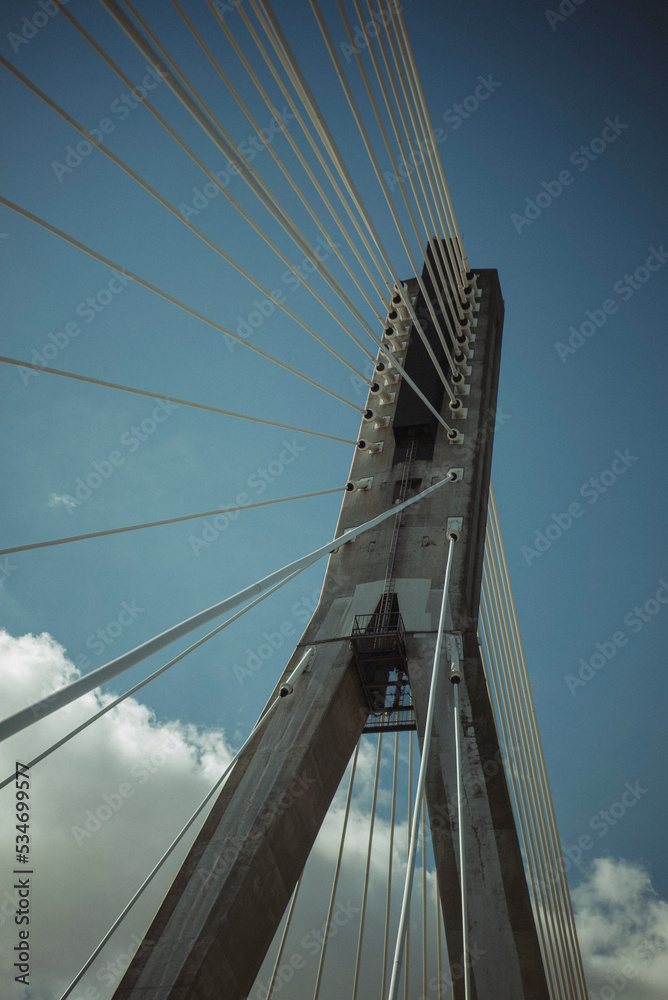 Naklejka premium Bridge over the river