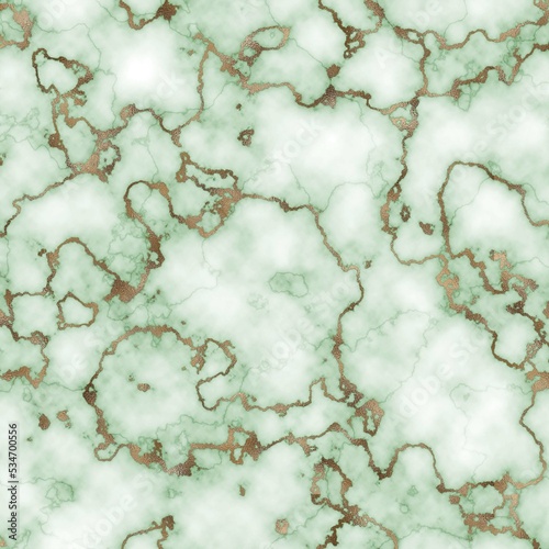 Green and gold marble background