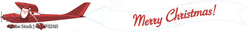Plane with Santa Claus and banner 
