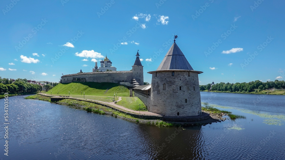 View of the Pskov Kremlin in Russia