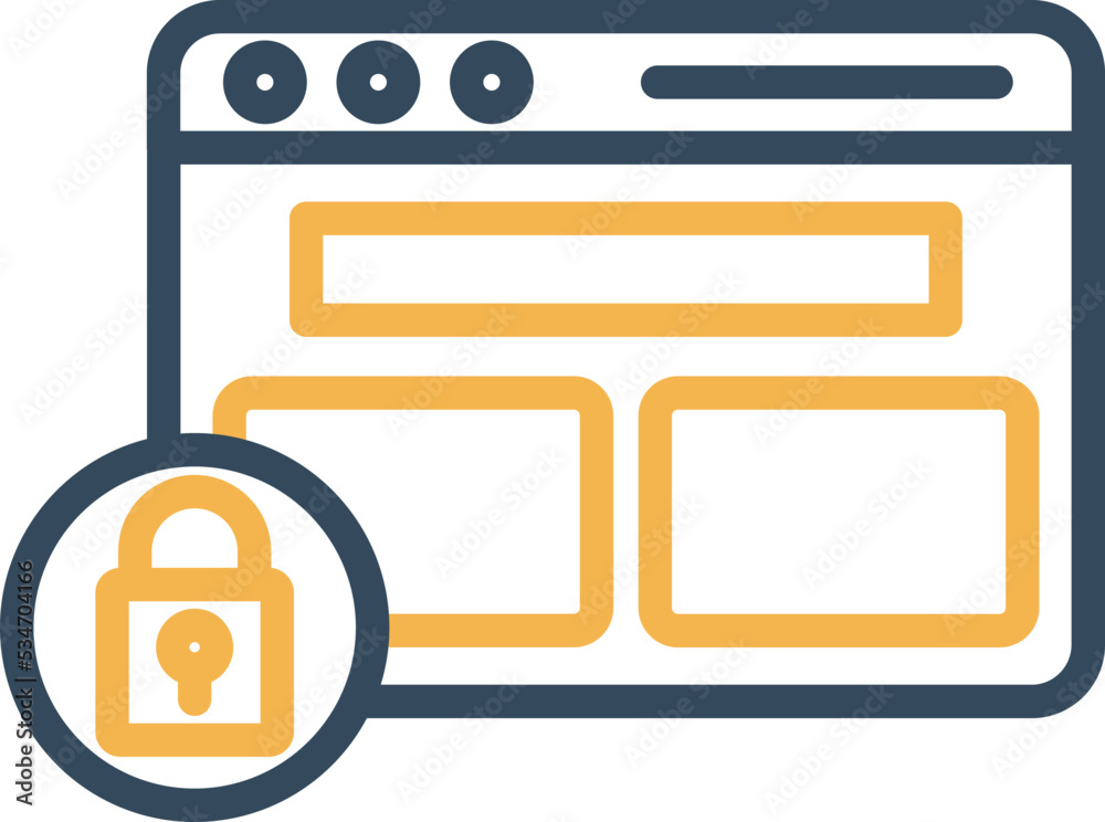 Website locked Vector Icon
Website locked Vector Icon