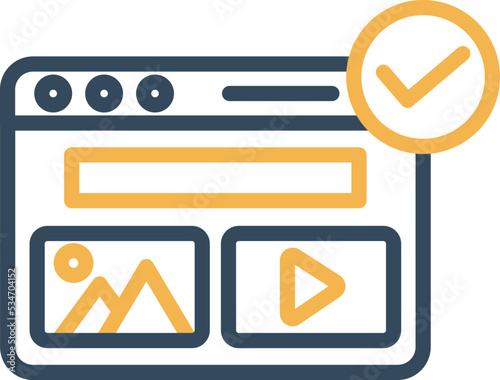 web page verified Vector Icon

