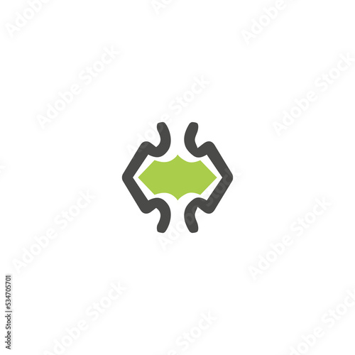 company logo with abstract shape