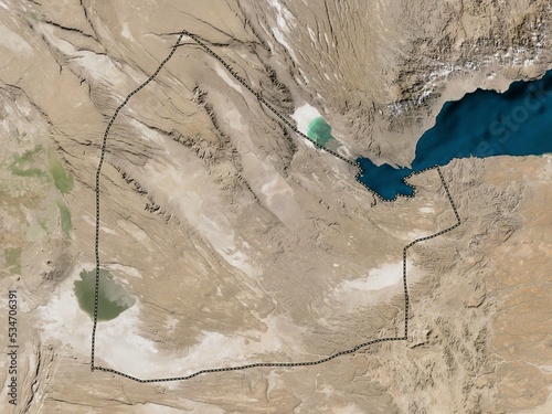 Dikhil, Djibouti. Low-res satellite. No legend photo