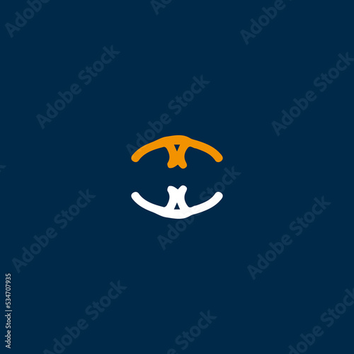 company logo with abstract shape