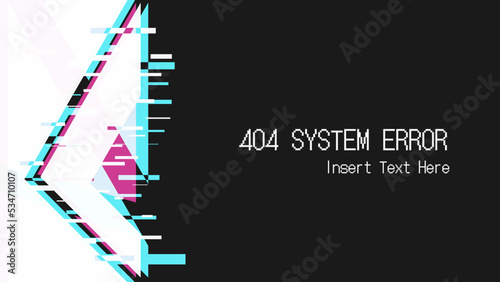 Glitched Frame Sidebar Illustration, Dark Grey Screen