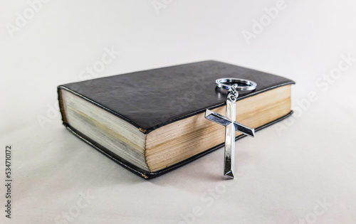 Bible with cross 