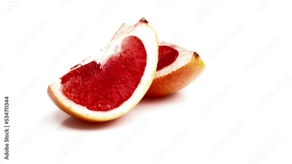 sliced grapefruit isolated on white background sliced grapefruit isolated on white background