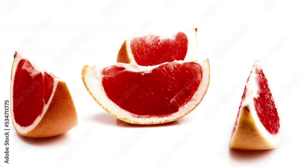 sliced grapefruit isolated on white background sliced grapefruit isolated on white background