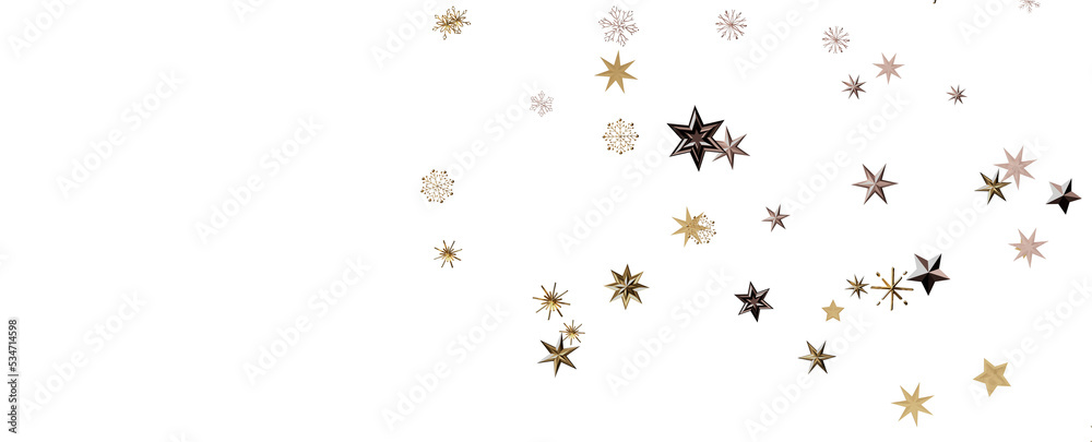 A gray whirlwind of golden snowflakes and stars. New A gray whirlwind of golden snowflakes and stars. New