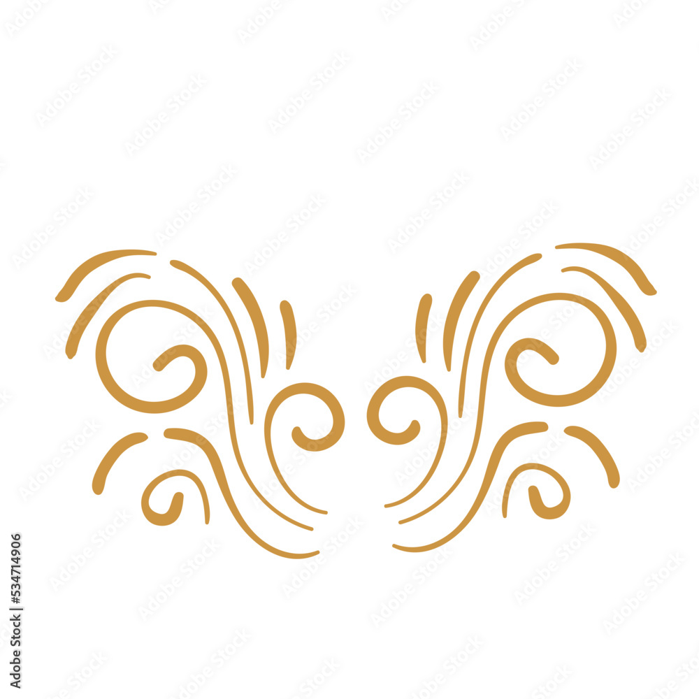 Fototapeta premium swirl flower victorian ornate divider