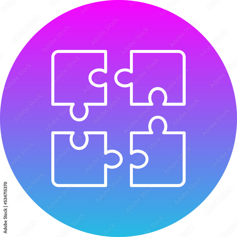 Puzzle Gradient Circle Line Inverted Icon Puzzle Gradient Circle Line Inverted Icon