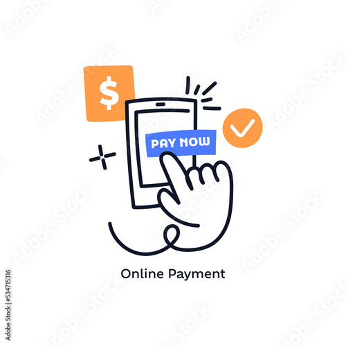 Mobile Payment. Smartphone with Online Payment. Credit card on screen phone. Online shopping. NFC payments. Banking, Finance app and e-payment. Vector illustration