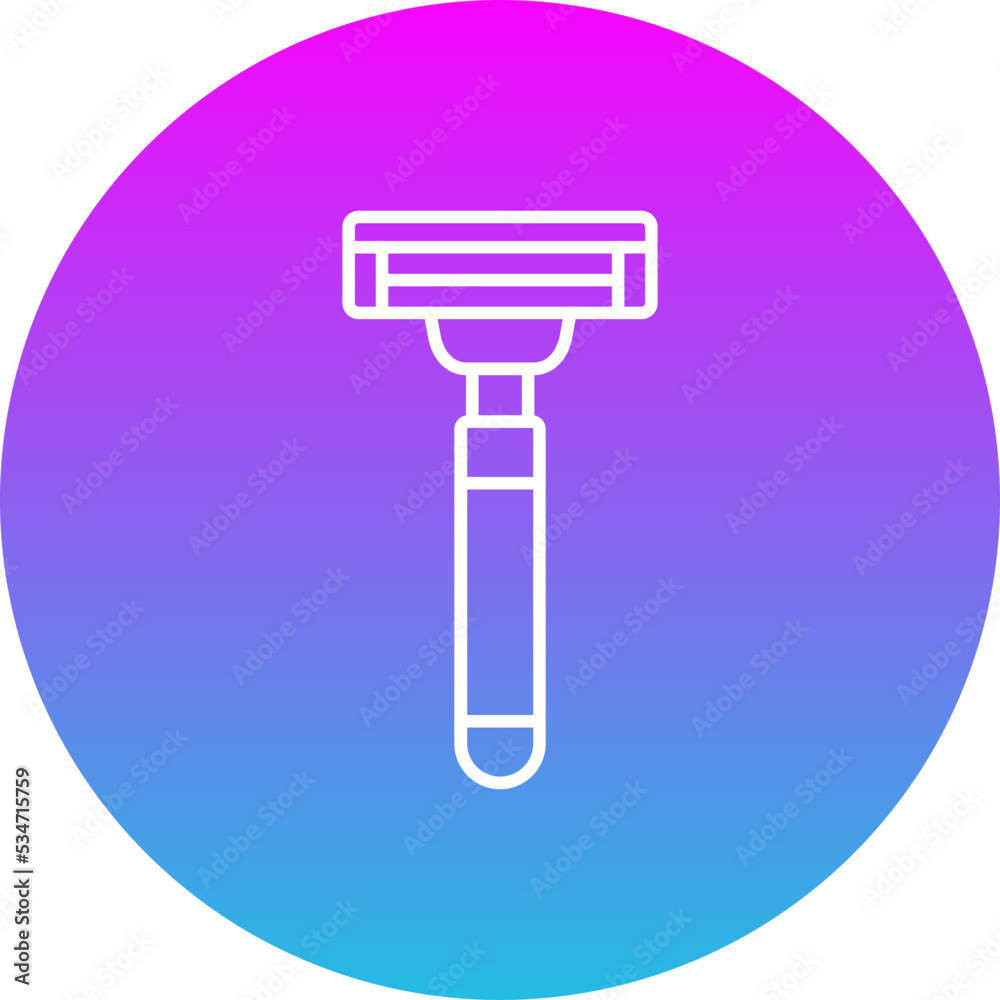 Razor Gradient Circle Line Inverted Icon Razor Gradient Circle Line Inverted Icon
