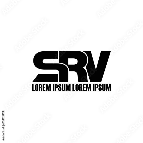 SRV letter monogram logo design vector