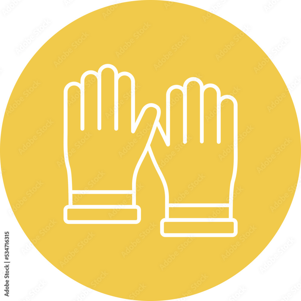 Cleaning Gloves Multicolor Circle Line Inverted Icon Cleaning Gloves Multicolor Circle Line Inverted Icon