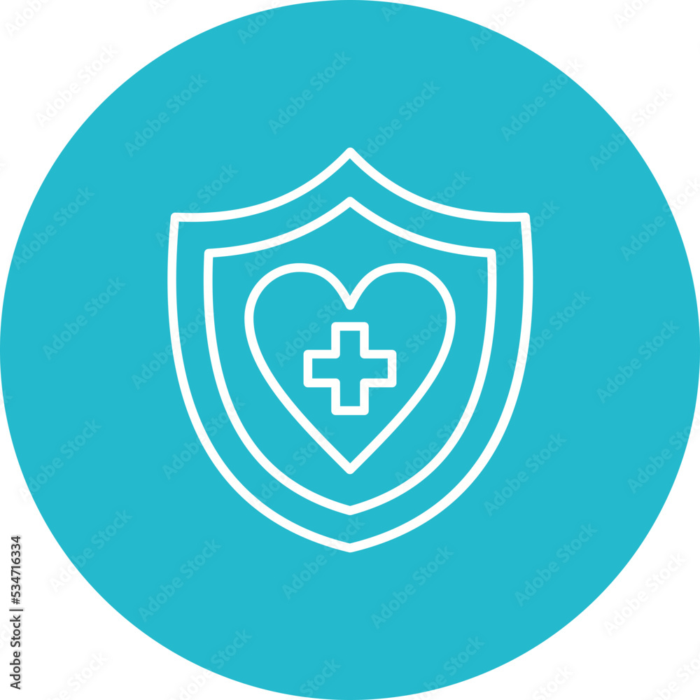Healthcare Multicolor Circle Line Inverted Icon Healthcare Multicolor Circle Line Inverted Icon