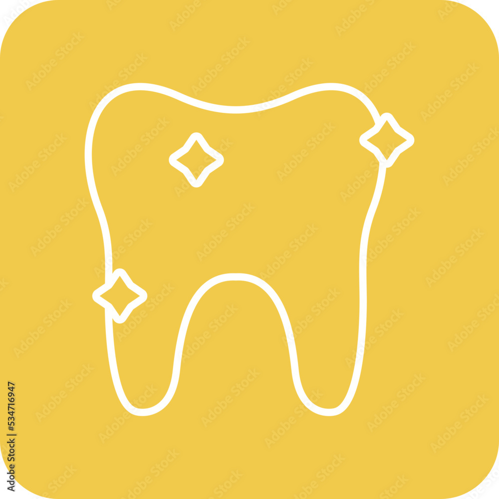 Obraz premium Teeth Multicolor Round Corner Line Inverted Icon