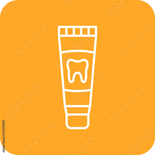 Toothpaste Multicolor Round Corner Line Inverted Icon