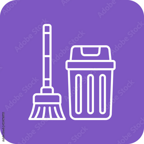 Sweep Multicolor Round Corner Line Inverted Icon