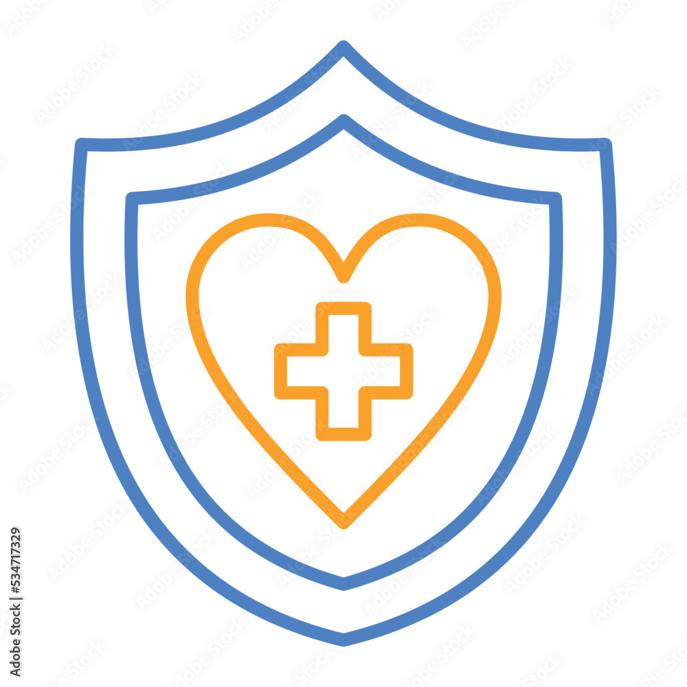 Healthcare Blue And Orange Line Icon Healthcare Blue And Orange Line Icon