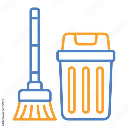 Sweep Blue And Orange Line Icon