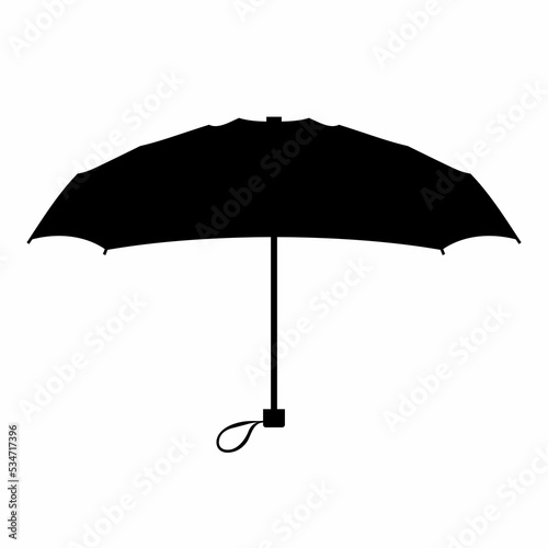 Opened umbrella, folding canopy parasol