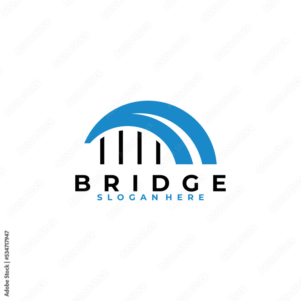 Bridge logo icon vector isolated Bridge logo icon vector isolated