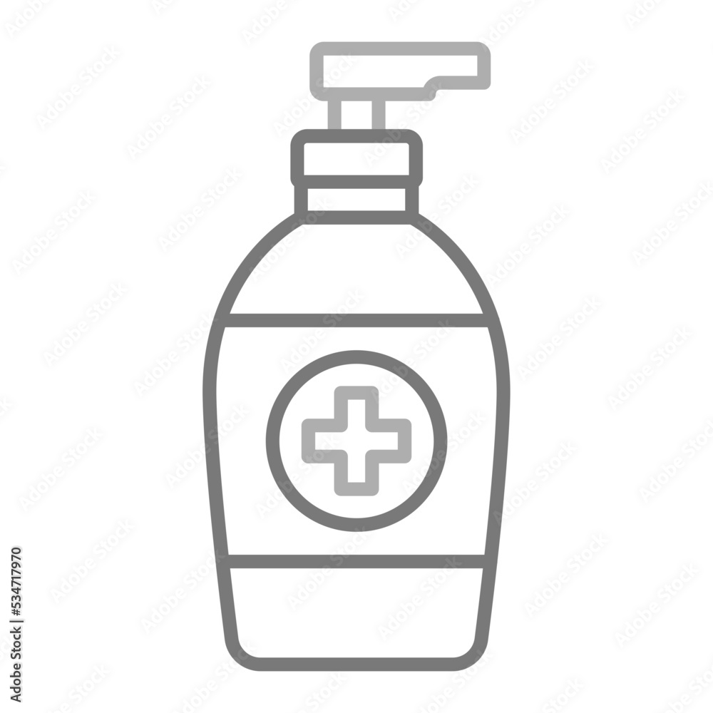 Antiseptic Greyscale Line Icon Antiseptic Greyscale Line Icon