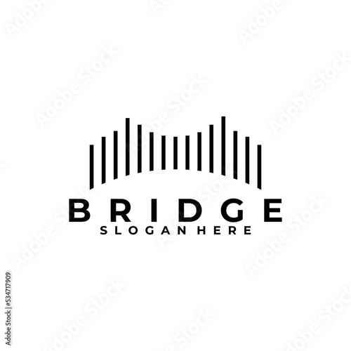 Bridge logo icon vector isolated