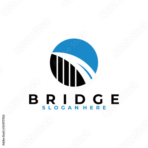 Bridge logo icon vector isolated