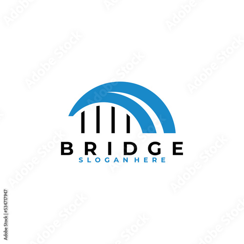 Bridge logo icon vector isolated