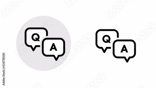 Icon animation of Question and answer.