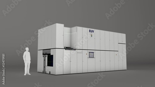 EUV lithography machine, artist concept rendering.