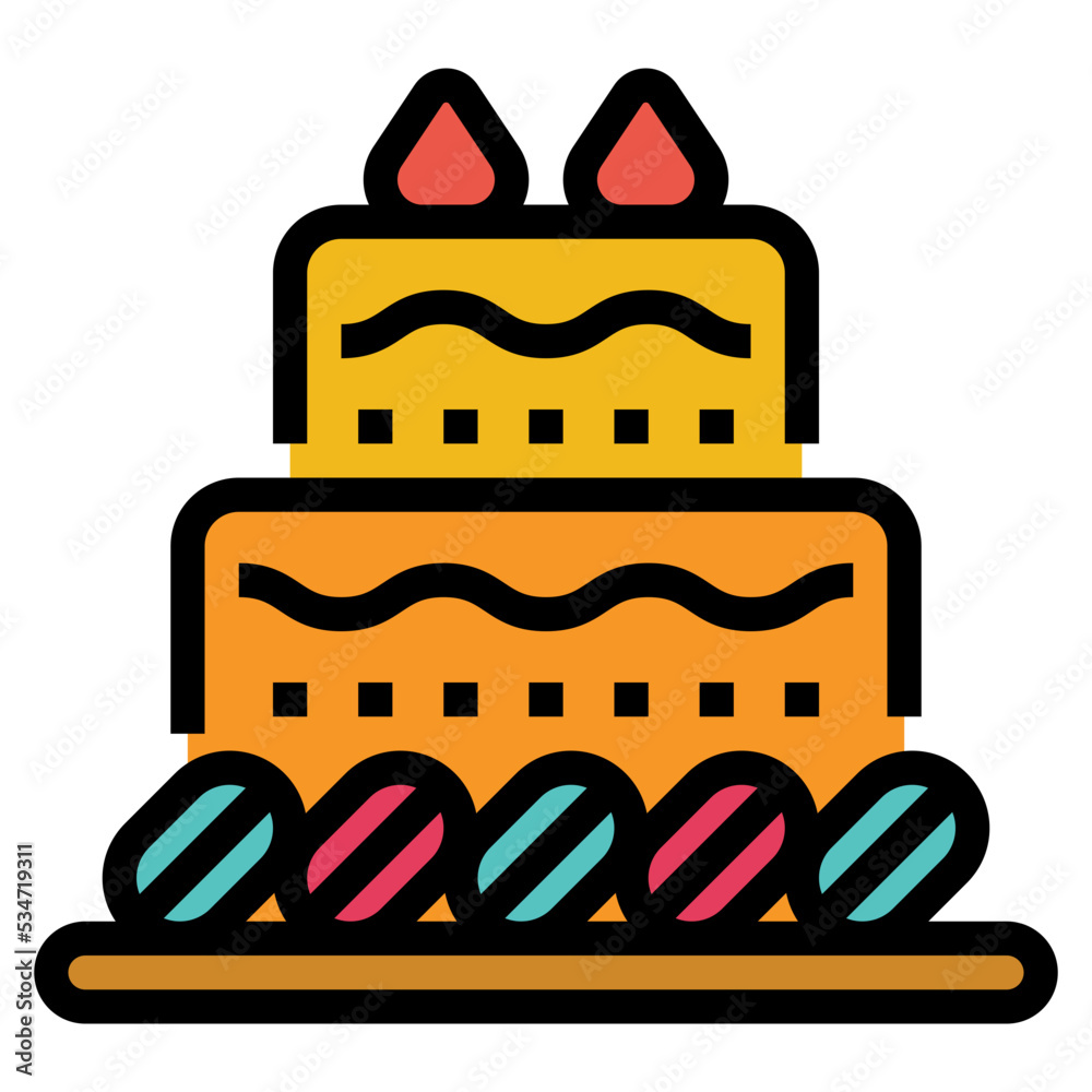 Cake Filled Outline icon Cake Filled Outline icon