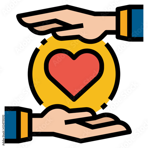 thank Filled Outline icon