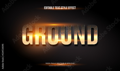 Editable text effect shiny metal and gold. Text style effect. Editable fonts vector files