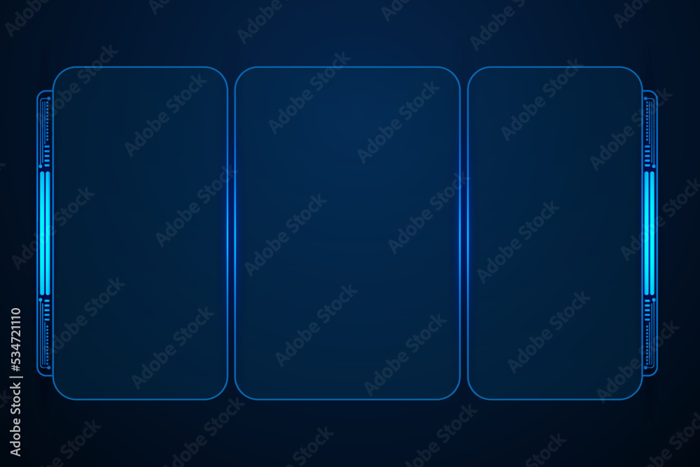 Sci fi futuristic user interface, HUD template frame design, Technology abstract background
Sci fi futuristic user interface, HUD template frame design, Technology abstract background