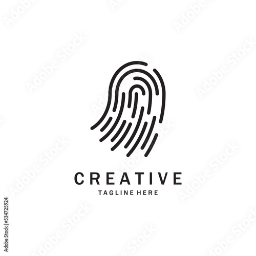 fingerprint abstract logo design for identity, business card, business, company and technology template