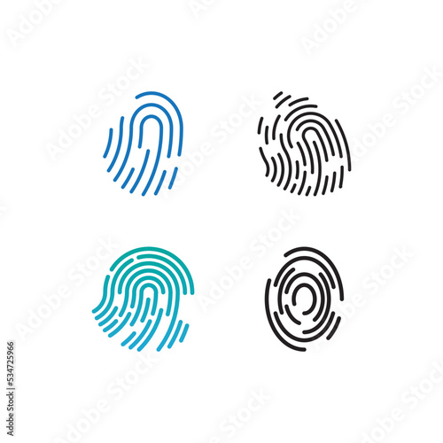 fingerprint abstract logo design for identity, business card, business, company and technology template