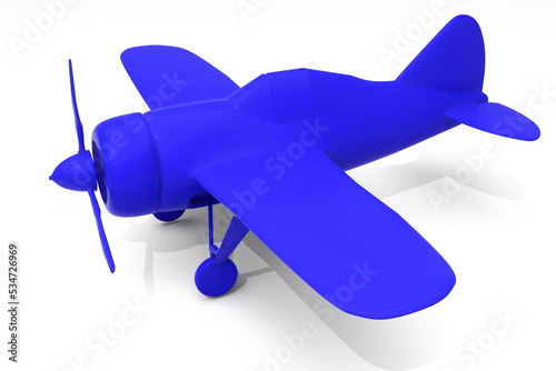 3d illustration. F2A Buffalo American fighter