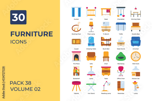 Furniture icons collection.