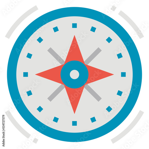 Compass flat icon