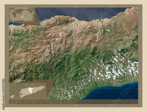 Manatuto, East Timor. High-res satellite. Major cities photo