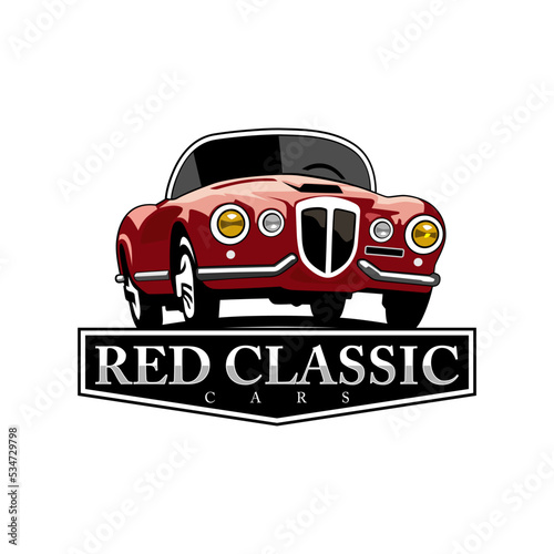 classic car illustration design vector