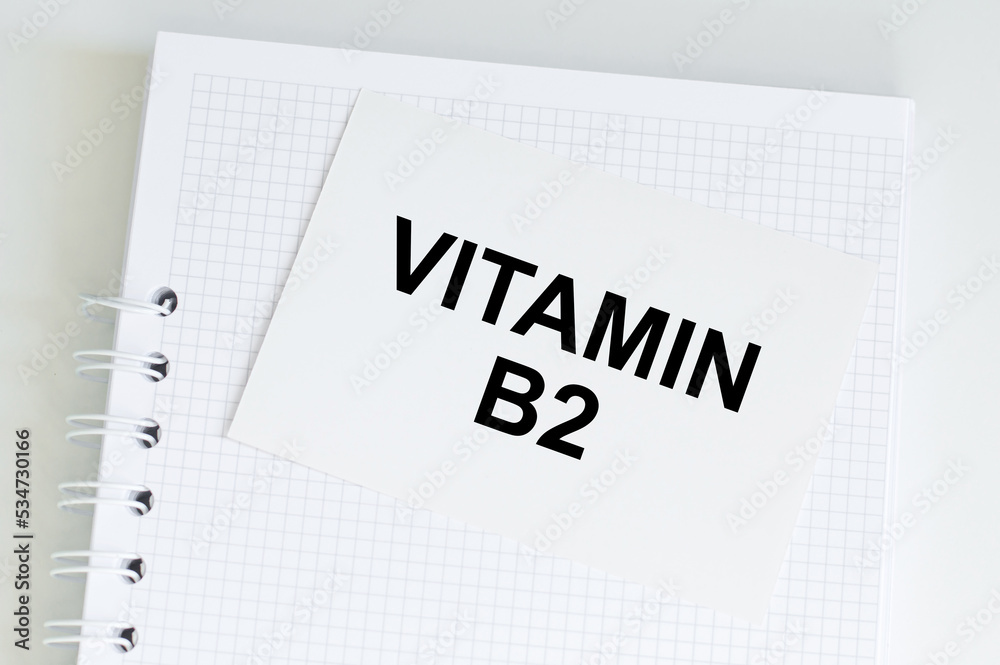 A business card with the text of vitamin b2 A business card with the text of vitamin b2