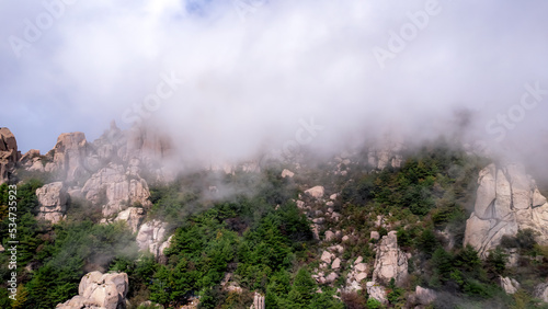The beautiful natural scenery of Laoshan Mountain in Qingdao